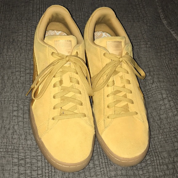 puma suede mustard yellow